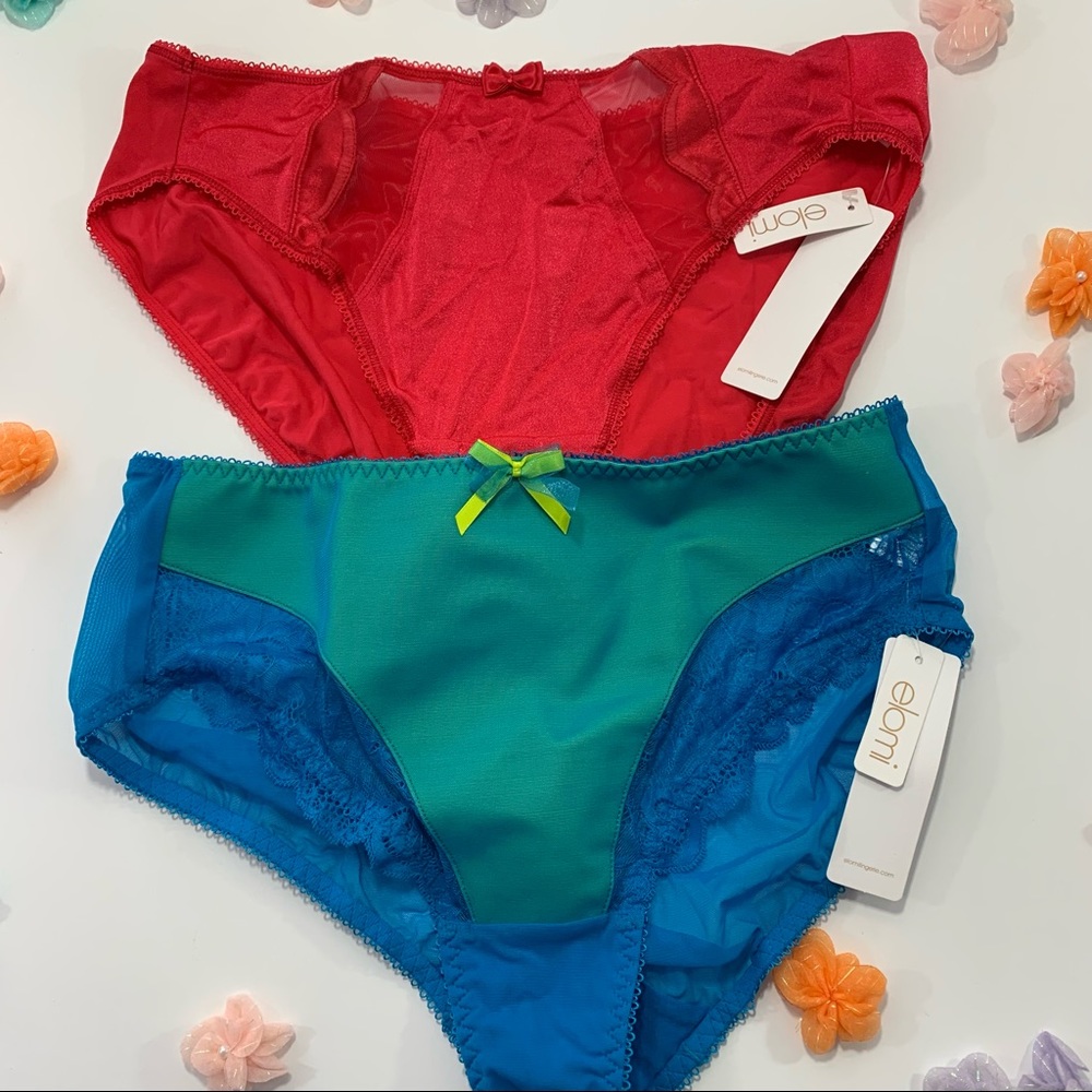 Elomi Set of 2 Lace Brief Panties Medium NWT